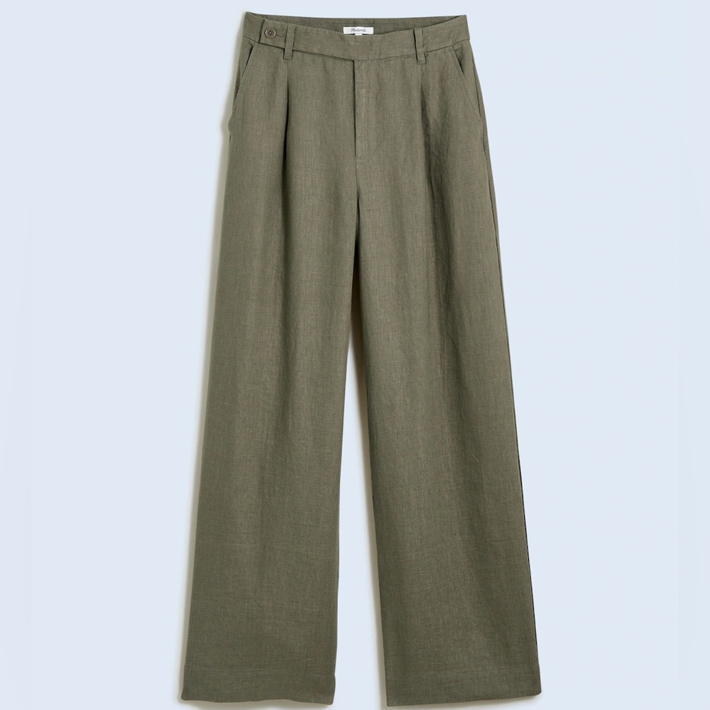 Madewell The Petite Harlow Wide-Leg Pants Size 00P in 100% Linen - Picture 6 of 9